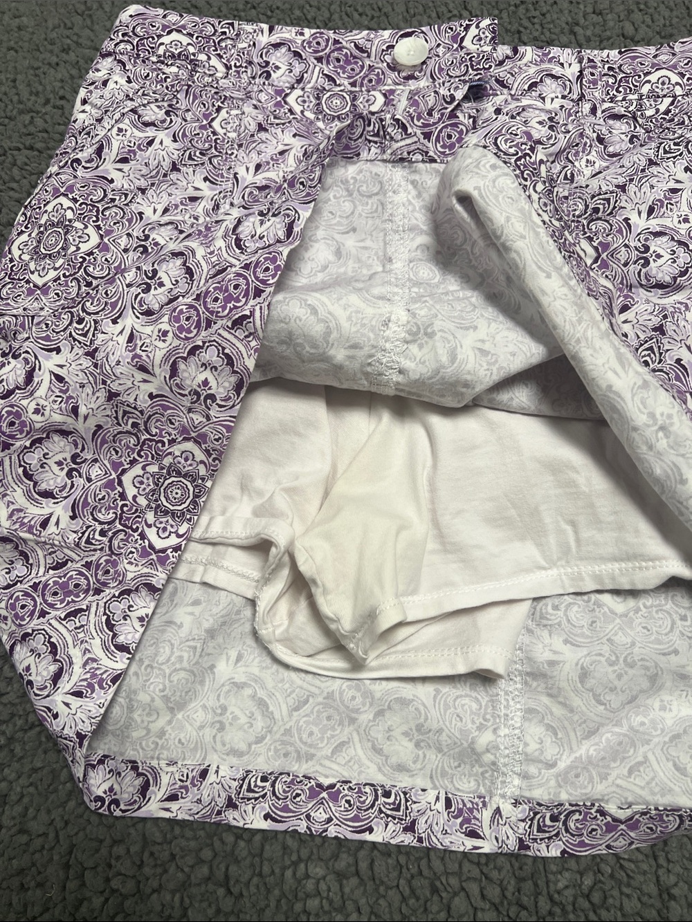 croft & barrow Purple and White Patterned Skort 12 - Picture 5 of 8